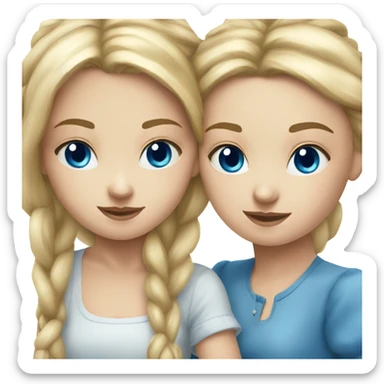 russian-duo-girls-best-friends-blue eyes  sticker