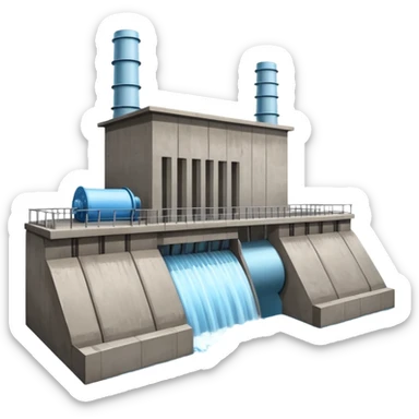 hydroelectric power station sticker