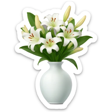 lily bouquet in a vase  sticker