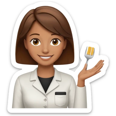 a customer giving a tip to a female server sticker