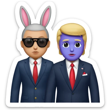 Bad bunny with trump sticker