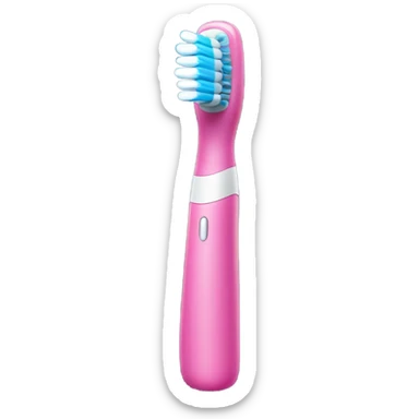 Pink electric toothbrush  sticker