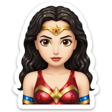 Wonder Woman with Sequin Outfit sticker