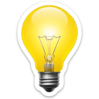 A brain or a head silhouette with a bright lightbulb turning on inside. sticker