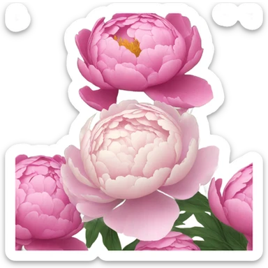 Peony sticker