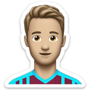 Burgundy blue striped Trabzonspor jersey sticker