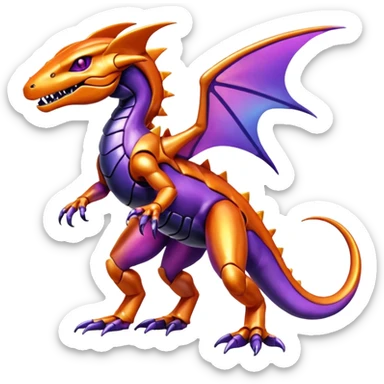 Shiny Iridescent Genesect-Salandit-Fakémon-hybrid-creature (full body)  sticker