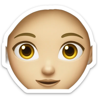 a white girl in a green polo t-shirt (above waist) sticker