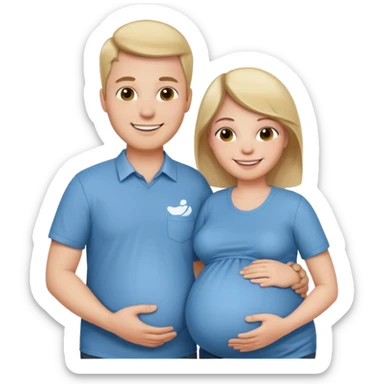 one man is pregnant. one man is not. sticker