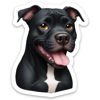 black pitbull using floss sticker