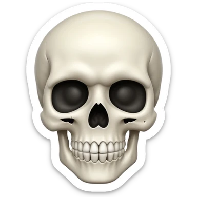 Create a skull ☠️ but without the crossbones sticker