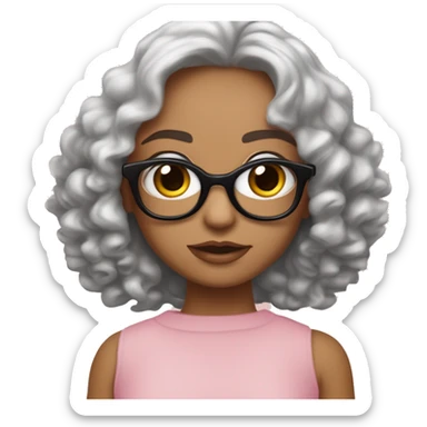 uma menina branca com cabelos castanho claro ondulado grande com olhos amendoados e castanhos claro, com maquiagem básica com óculos de sol, uma birkin rosa claro e um cropped preto sticker