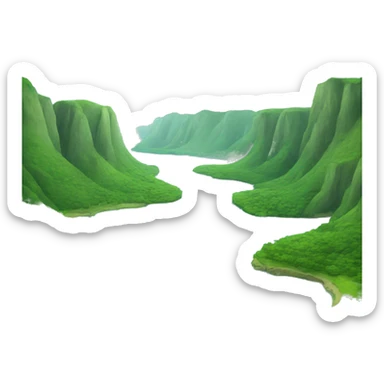 Paisaje de un rio sticker