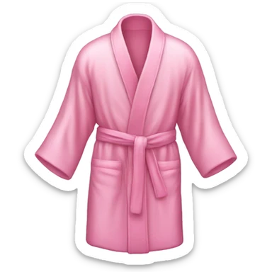 Light pink silk slippers and robe sticker