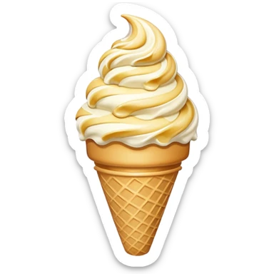 vanilla ice cream cone sticker