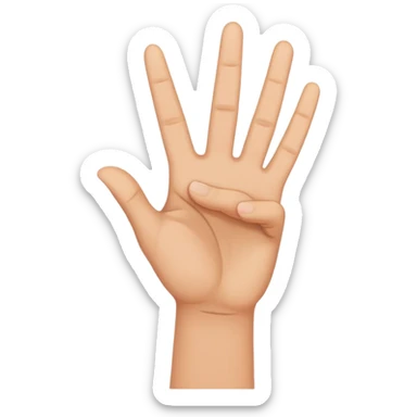 peace sign hand gesture facing down sticker