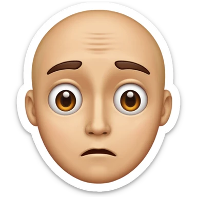 weirded out face sticker