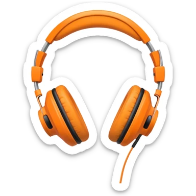 Orange headphones (Oren from sprunki) sticker