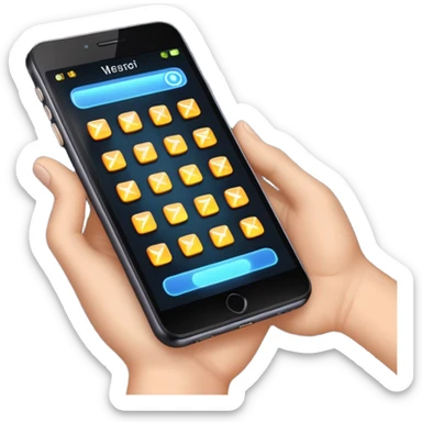 a phone showing the game weaver being played on it  sticker