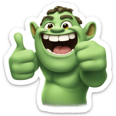 Shrek thumbs up sticker