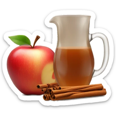 apple cider with cinnamon stick sticker