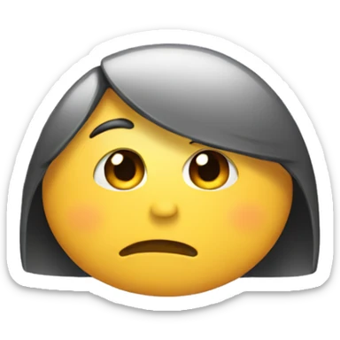 A shy emoji  sticker