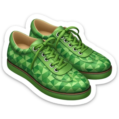 green patterned shoes  sticker