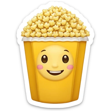 Popcorn with a body  sticker