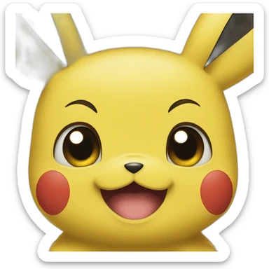 Pikachu  face sticker