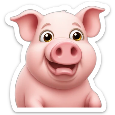 pig who take photos sticker