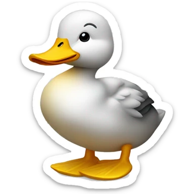 Duck with gold chain sticker