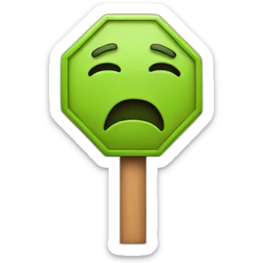 stop sign, covering ears sticker