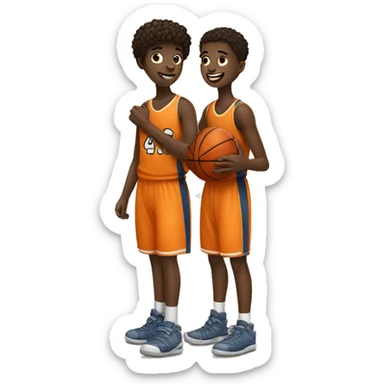 Two boys loving eachother but one plays basketball  sticker