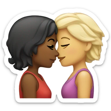 Two kissing lesbian  sticker
