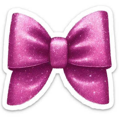 Glitter bow sticker