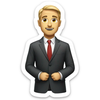 a smart man in a suit sticker
