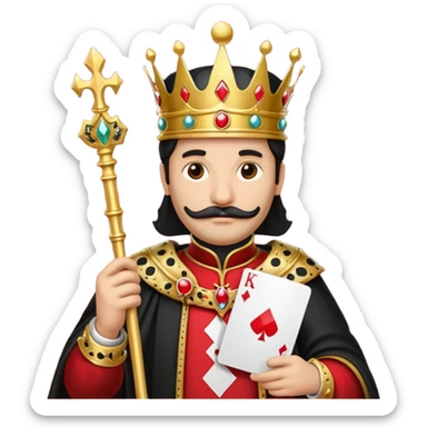 Solitaire card king sticker