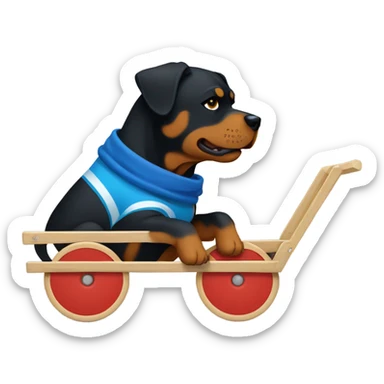 Rottweiler hauling a load  sticker