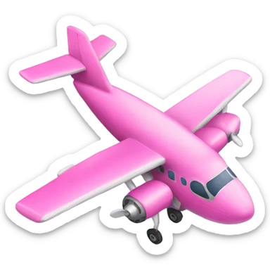 Pink plane sticker