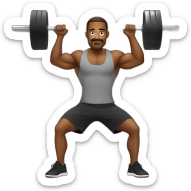A man doing dumble workout, gym background  sticker