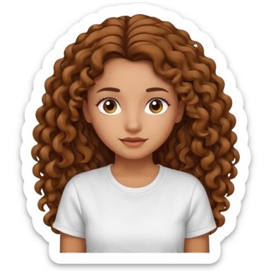 Quero uma menina moreninha com os cabelos longos e cacheados com uma blusa do sticker