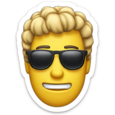 Fingerguns with sunglasses sticker