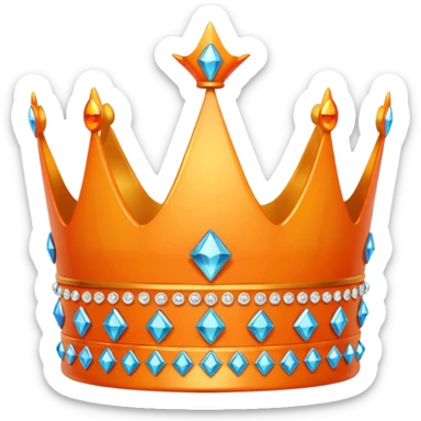 create ma a copy and paste emoji of a orange crown sticker