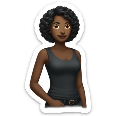 mulher negra de trança sticker