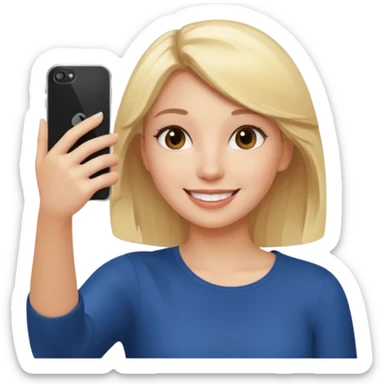 Girl taking selfie sticker