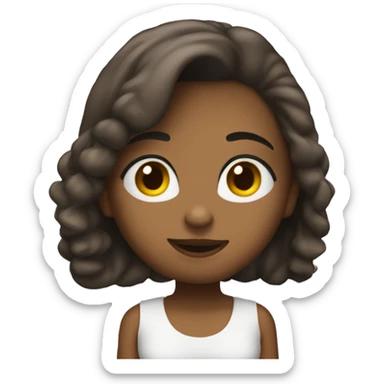 Menina mandando beijo sticker