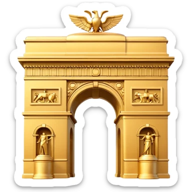 arc de triomphe emoji at sunset sticker