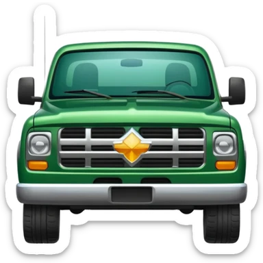 green pickup truck sticker
