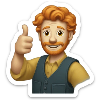 ginger van gough thumbs up sticker
