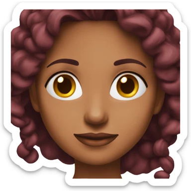 Beautiful woman wearing maroon maxi dress sticker